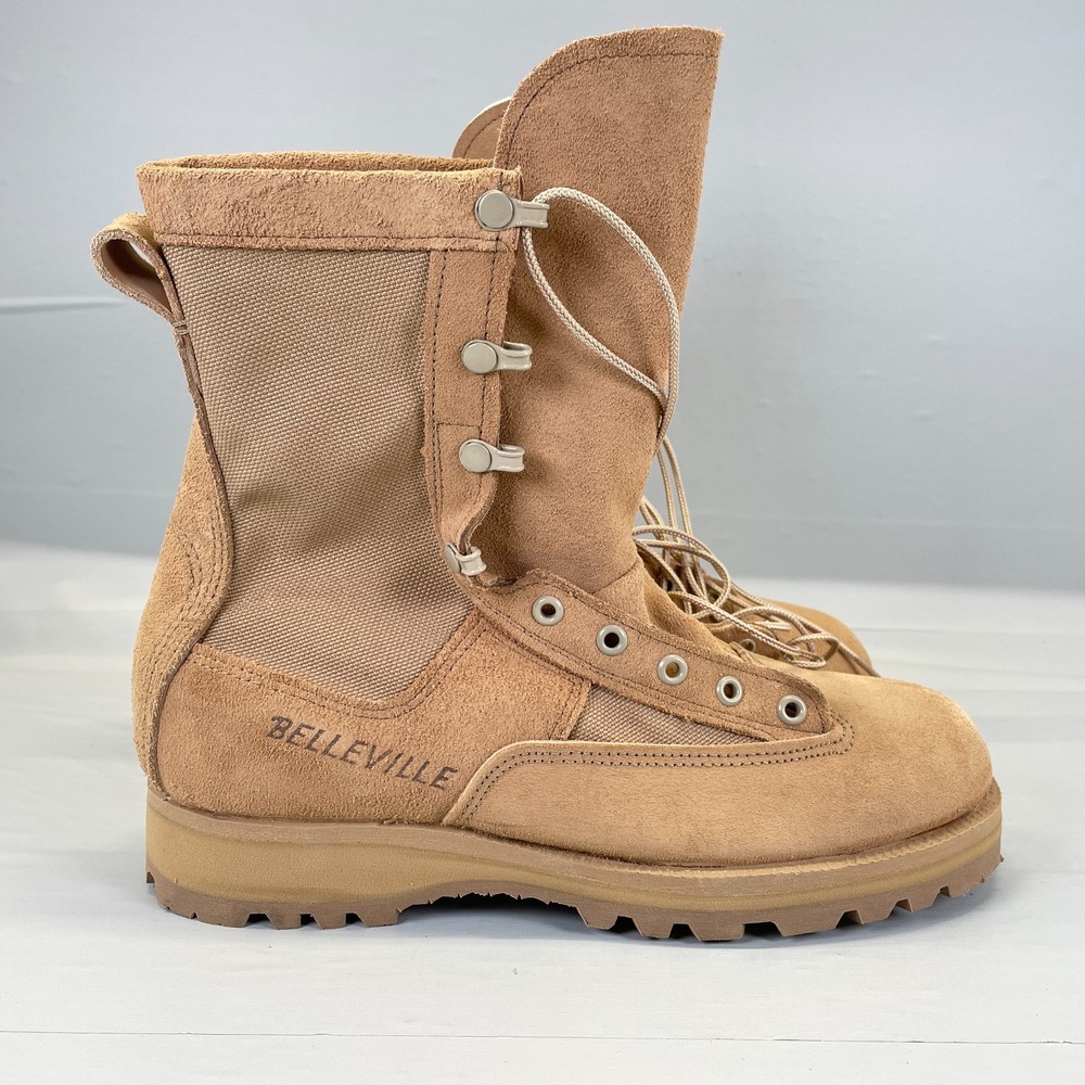 Belleville Waterproof Combat Boots Mens Size 9R Brown Suede Vibram Military 790A